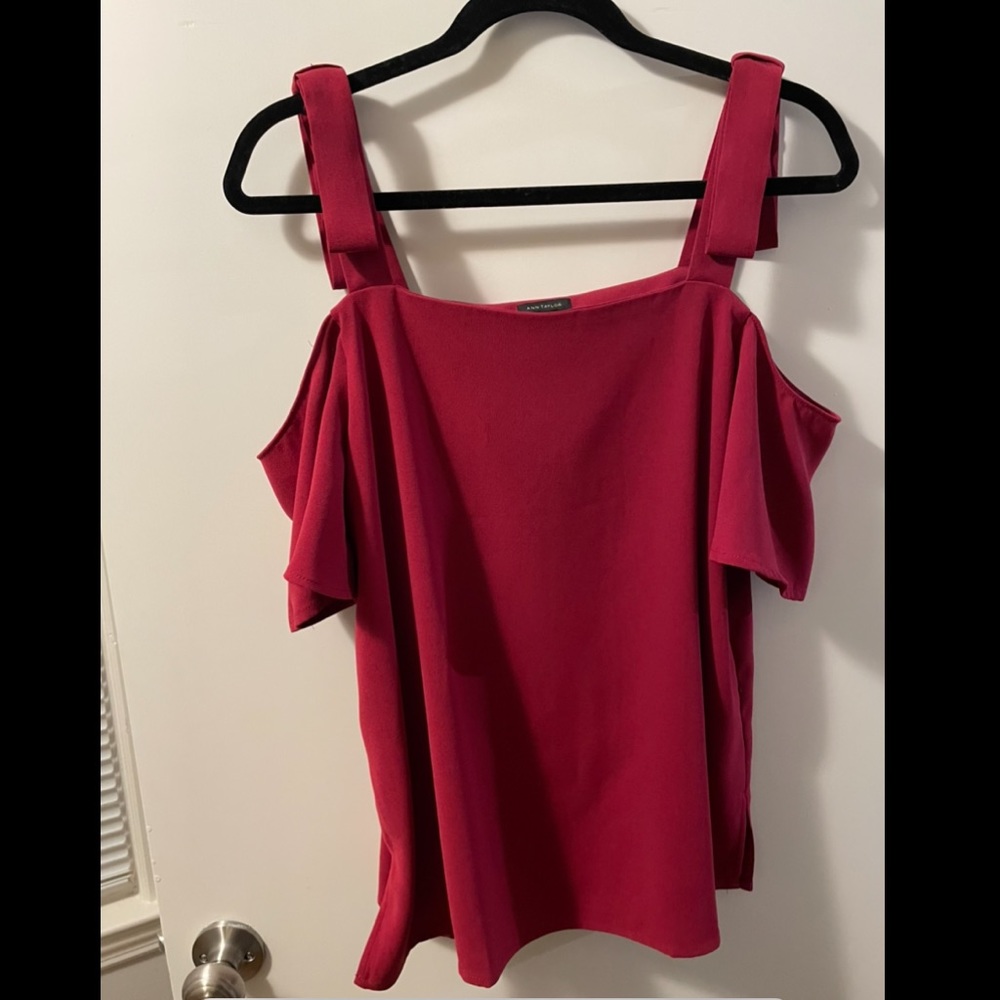 Ann Taylor Cold Shoulder Blouse